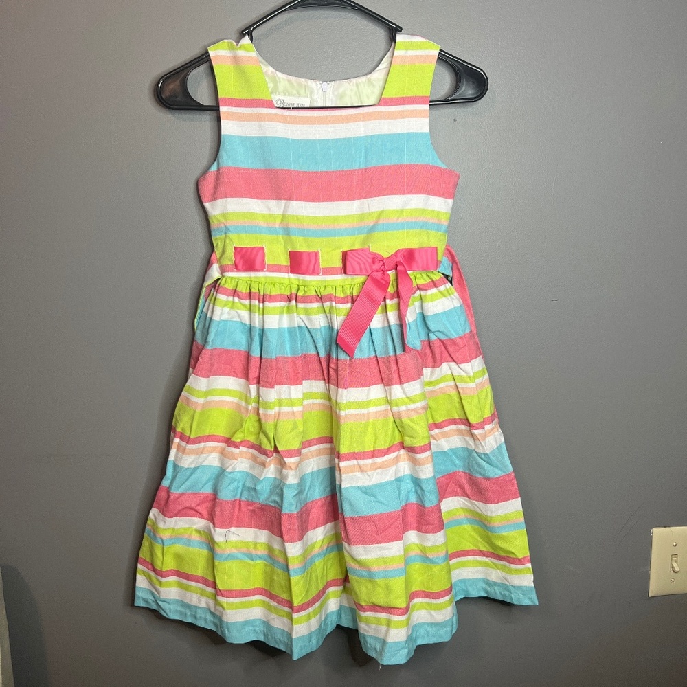 Bonnie Jean Girls Striped Dress Size 10